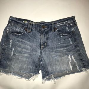 Madewell distressed Cutoffs